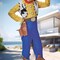 Classic Boy's Woody Costume Toy Story Inspired Jumpsuit with Cowboy Hat and Bandana